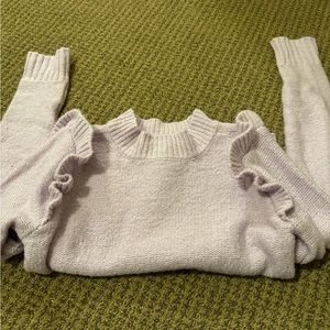 Lilac ruffle sweater, size M, wild fable.